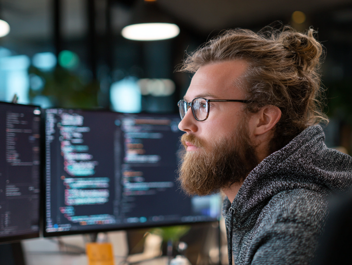 User research storyboard on a wall